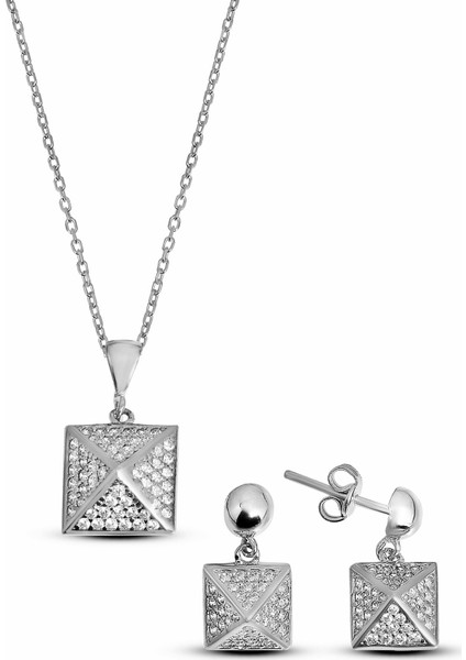 Gümüş Piramit Set - S015302