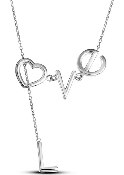 Gümüş Tasarım "love" Kolye