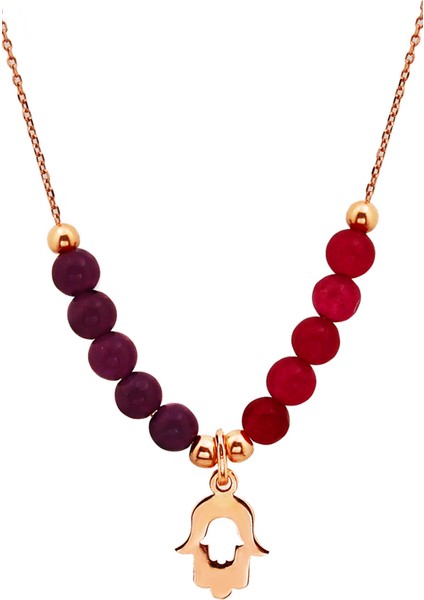 Fatma'nın Eli Motifli Gümüş Tasarım Kolye