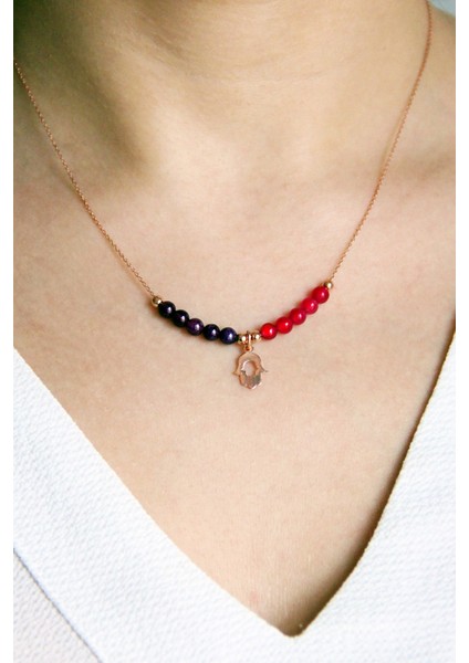 Fatma'nın Eli Motifli Gümüş Tasarım Kolye fiyatları