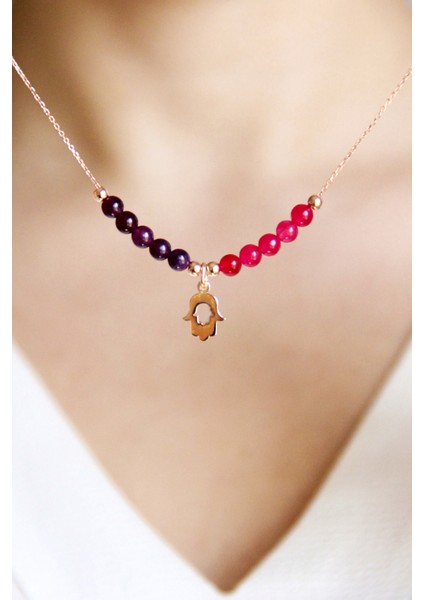 Fatma'nın Eli Motifli Gümüş Tasarım Kolye modelleri