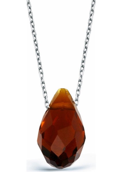 Gümüş Zincirli Kristal Kuvars Kolye