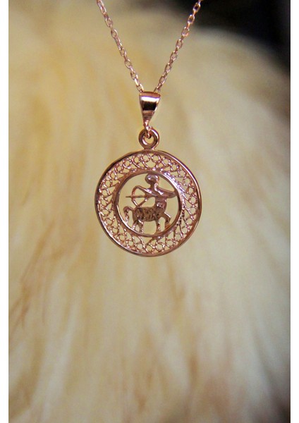 Yay Burcu Gümüş Madalyon Kolye modelleri