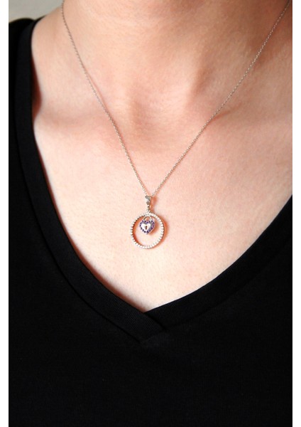 Zirkon Taşlı Gümüş Kalbin Kilidi Kolye fiyatları