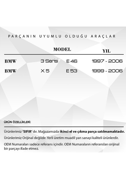 Bmw 3 Serisi E46, X5 E53 Için Lift Takozu