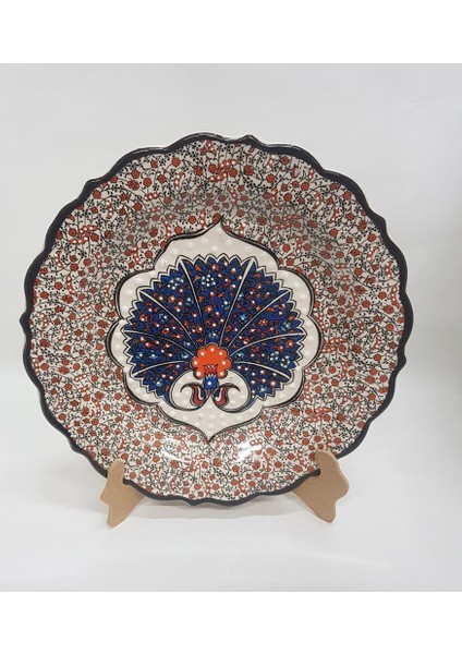25 cm El Emeği Desenli Duvar Tabağı
