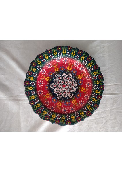 30 cm Kabartma Desenli Tabak