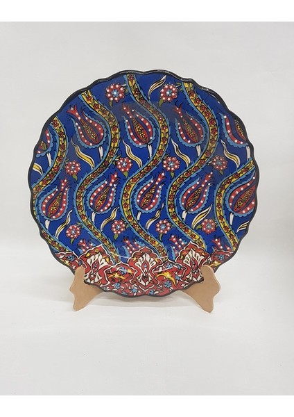 25 cm El Emeği Desenli Duvar Tabağı