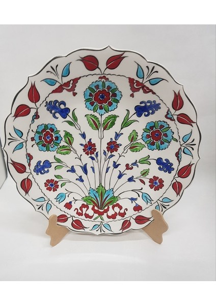 25 cm El Emeği Desenli Duvar Tabağı