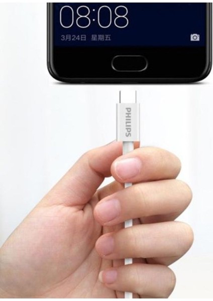 Philips SWR1601 3A Type-C Hızlı Şarj ve Data Kablosu Beyaz fırsatları