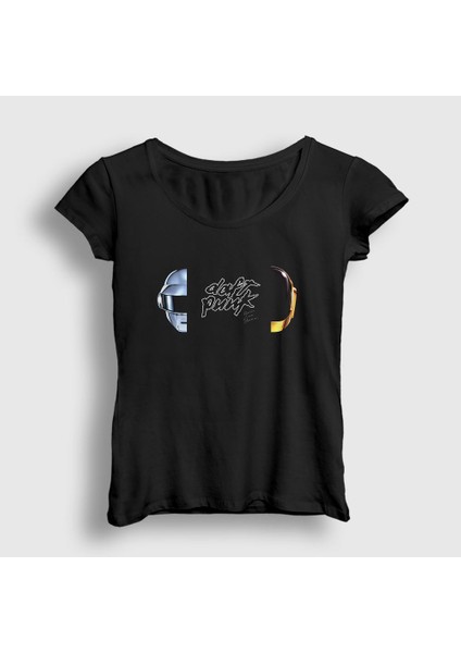 Kadın Siyah Memories Daft Punk T-Shirt