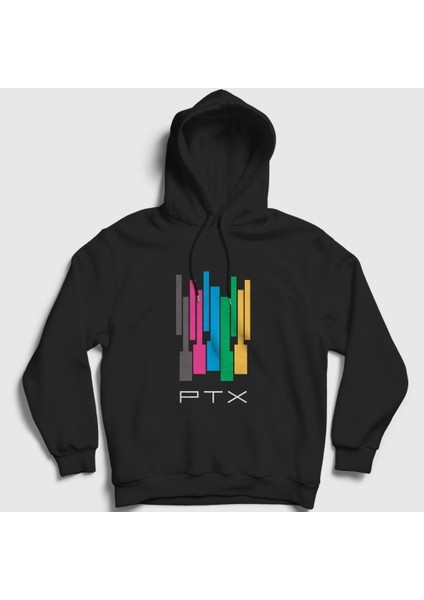 Unisex Siyah Colors Pentatonix Kapüşonlu Sweatshirt