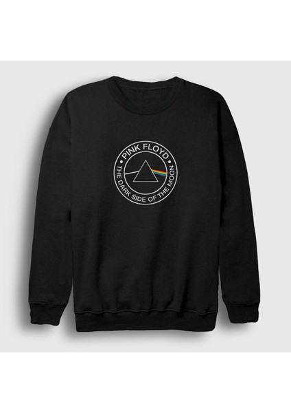 Unisex Siyah Moon Pink Floyd Sweatshirt