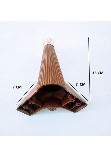 15 cm Nefes Ceviz Altın 4 Adet