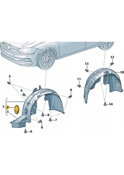 Volkswagen Polo Davlumbaz Kapagı Sol ve Sag Taraf Uyumludur  2GA805413