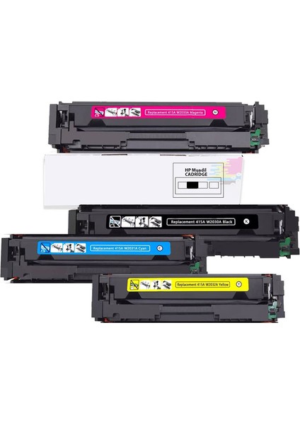HP Color Laserjet Pro M454DW-HP 415X Uyumlu Muadil Toner 1 Set Renk 6000 Syf