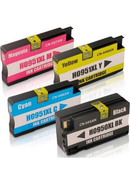 HP Officejet Pro 271-276 950XL Bk -951XL C-951XL M-951XL Y Muadil Kartuş 4 Lü Takım