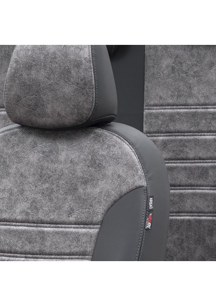 Peugeot 5008 2017-Sonrası 5 Kişi Özel Üretim Koltuk Kılıfı Milano Design Füme - Siyah