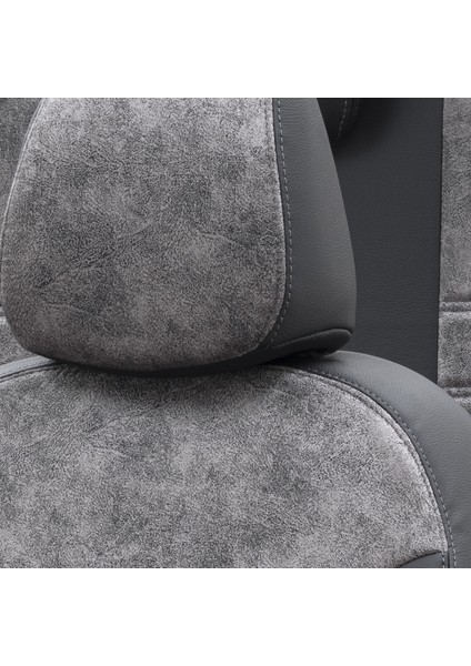 Peugeot 5008 2017-Sonrası 5 Kişi Özel Üretim Koltuk Kılıfı Milano Design Füme - Siyah