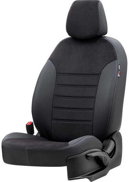 Renault Clio Iıı 2005-2012 Özel Üretim Koltuk Kılıfı London Design Siyah-Siyah