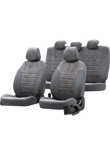 Renault Latitude 2011-2015 Özel Üretim Koltuk Kılıfı Milano Design Füme