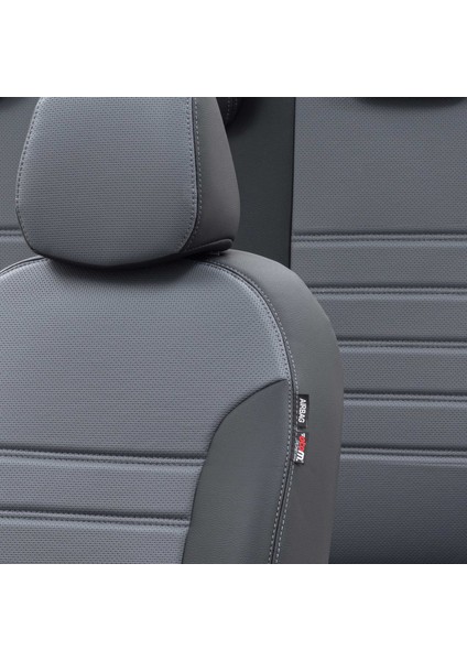 Seat Alhambra 1996-2010 Özel Üretim Koltuk Kılıfı New York Design Füme - Siyah