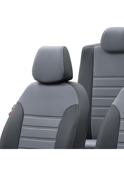 Seat Alhambra 1996-2010 Özel Üretim Koltuk Kılıfı New York Design Füme - Siyah