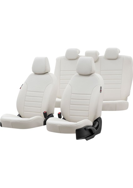 Seat Alhambra 1996-2010 Özel Üretim Koltuk Kılıfı New York Design Fildişi