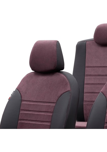 Seat Mii 2012-2019 Özel Üretim Koltuk Kılıfı Milano Design Bordo - Siyah