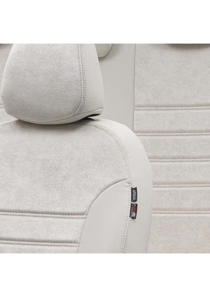 Ssangyong Korando Sports 2012-2017 Özel Üretim Koltuk Kılıfı Milano Design Fildişi
