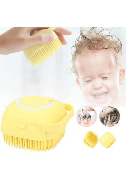 Şampuan Hazneli Silikon Peeling Duş Fırçası Masaj