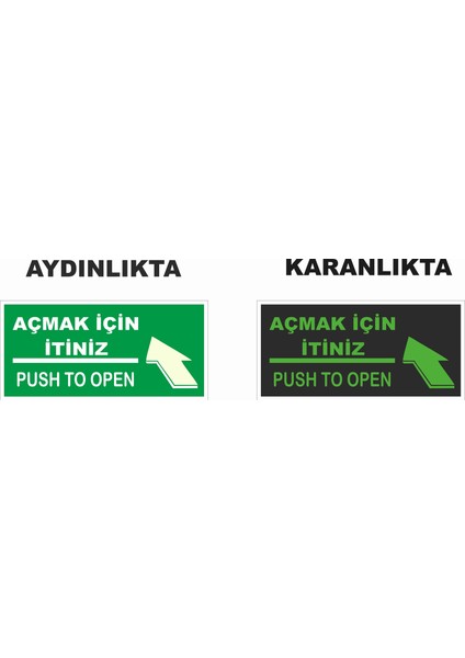Açmak Için Itiniz Fosforlu Levhası