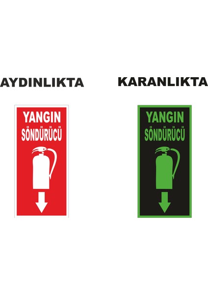 Yangın Söndürücü Fosforlu Levhası
