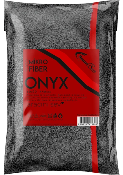 Onyx Mikrofiber Oto Kurulama Bezi 60X90CM 440GSM - Antrasit