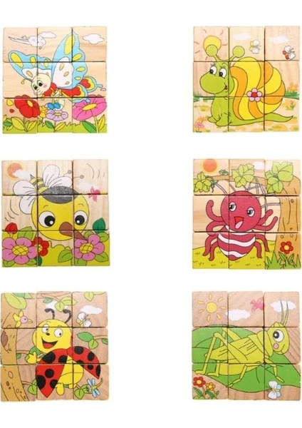 Sam Toys Ahşap Küp Puzzle