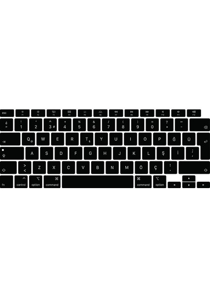 Apple Macbook Air 2020 A2179 13" 13.3" Touch Id Türkçe Silikon Q Klavye Koruyucu