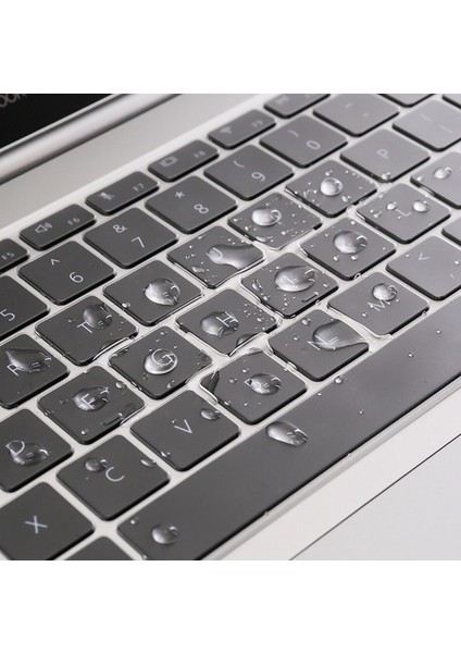Apple Yeni Macbook Pro 2020 A2289 / A2251 13" 13.3" Touch Bar Türkçe Silikon Q Klavye Koruyucu modelleri