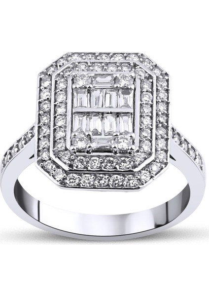 0,84 Karat Baget Pırlanta Yüzük