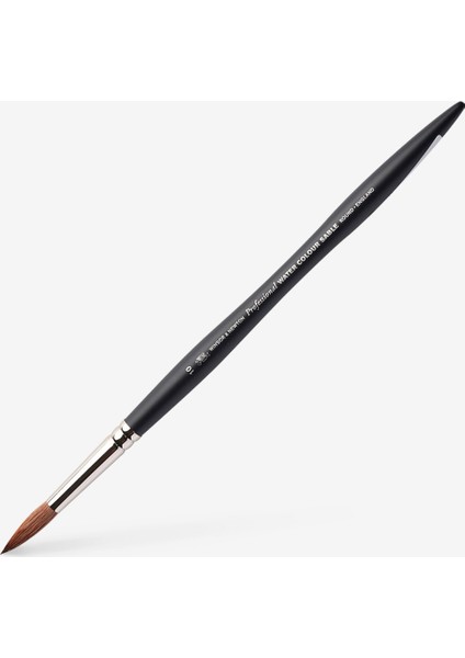 Professional Samur Kısa Sap Yuvarlak Fırça No 10