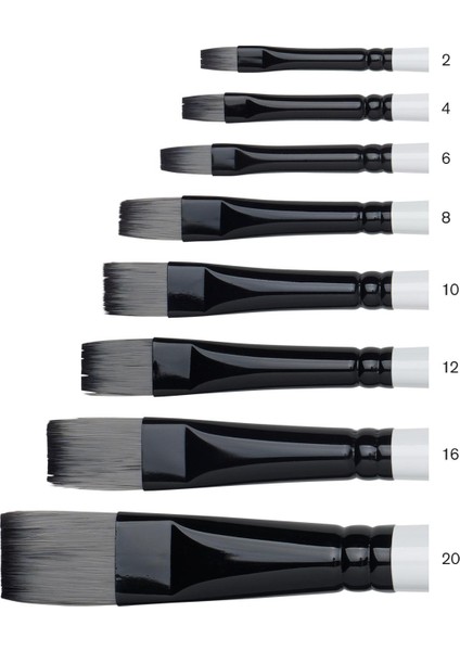 Professional Sentetik Uzun Sap Kısa Yassı Fırça No 8 fiyatları