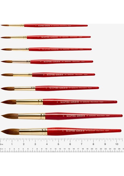 Winsor & Newton Sceptre Gold 101 Serisi Kısa Sap Yuvarlak Fırça No 8