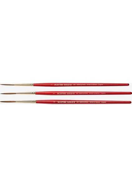 Sceptre Gold 303 Serisi Kısa Sap Çizgi & Yazı Fırçası No 2 modelleri