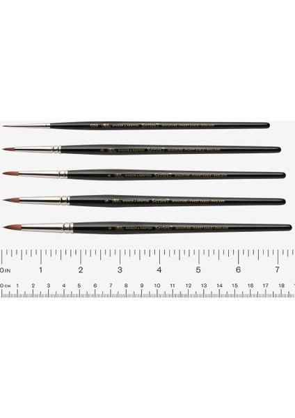 Seri 7 Minyatür Samur Yuvarlak Fırça No 6 modelleri