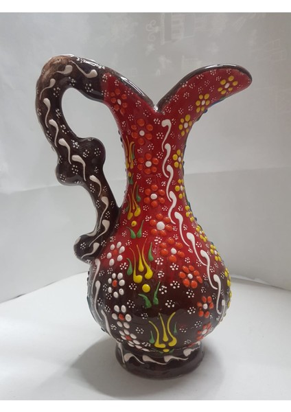 -Çini El Emeği Aslan Ağzı Sürahi