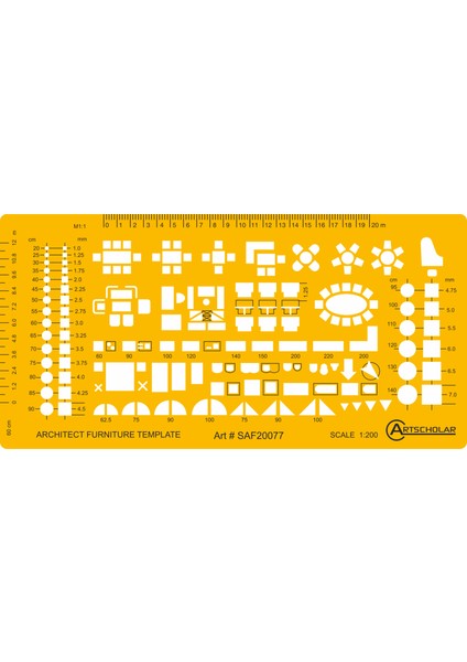 1:200 Mobilya Tefriş Şablonu SAF20077