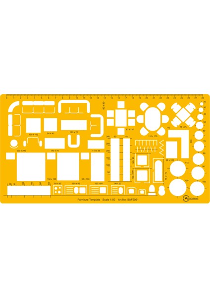 1:50 Mobilya Tefriş Şablonu SAF5051