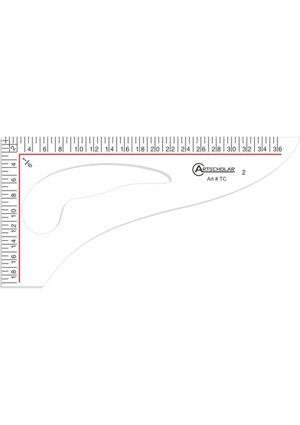 Tasarımcı Gönyesi 18 cm Tc2