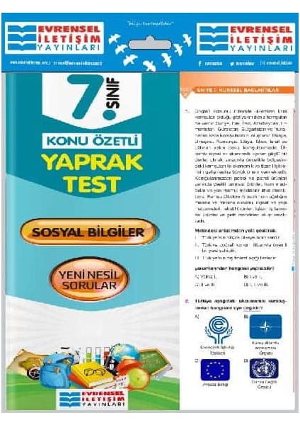 7.Sınıf Sosyal Bilgiler Yaprak Test