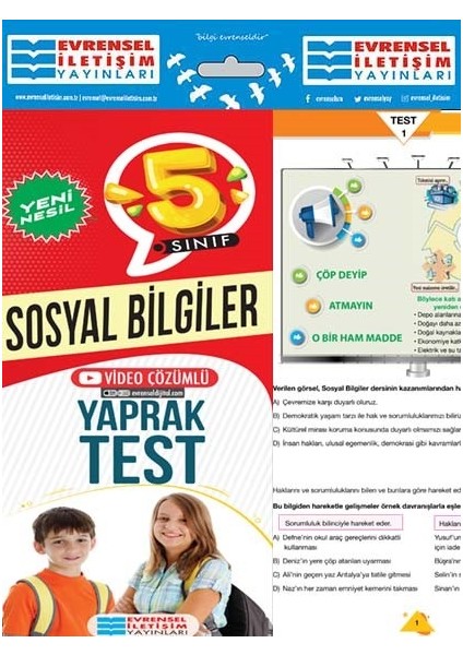 5.Sınıf Sosyal Bilgiler Yeni Nesil Yaprak Test