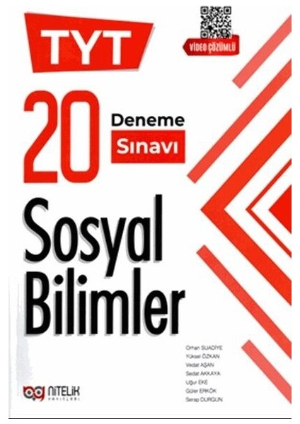 Nitelik Yayınları YKS TYT Sosyal Bilimler 20 Deneme Sınavı video Çözümlü